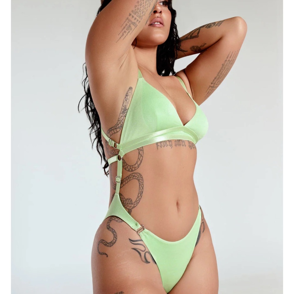 Women’s Light Green Triangle Bikini Set - Brand